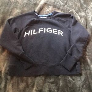 Tommy Hilfiger navy cropped sweater